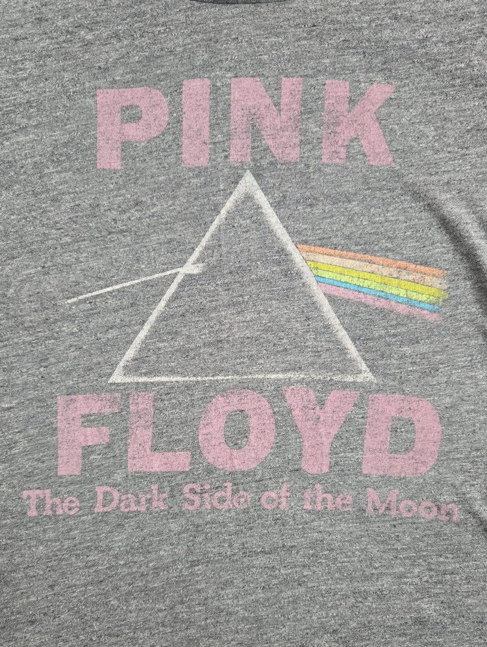 Pastel Pink Floyd Heather Gray Tee Sz S